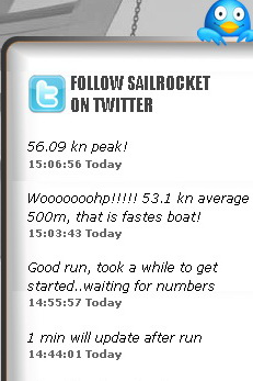 Sailrocket Live Twitter Feed